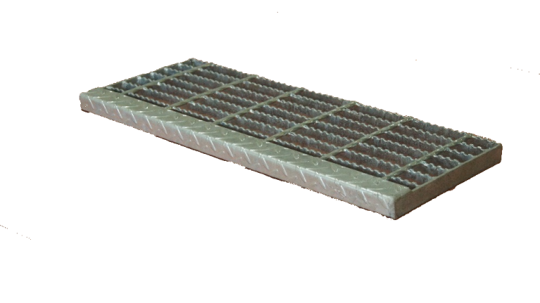 T3 Tread + Checkred Plate Nosing (Welded Fixing)