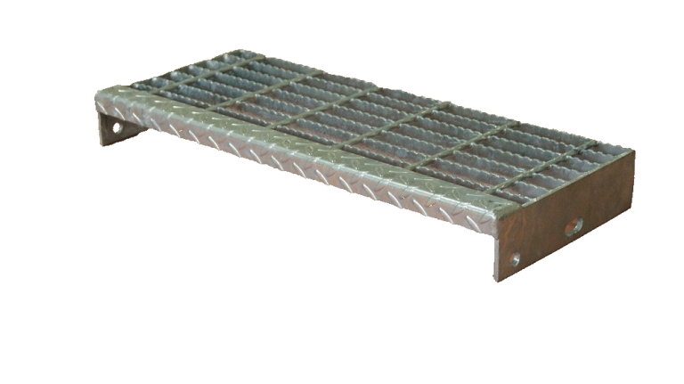 T4 Tread + Checkred Plate Nosing (Bolted Fixing)